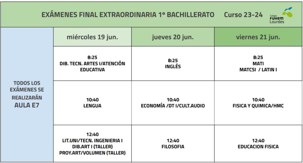 Convocatoria Extraordinaria 1BACH Curso23 24 Opt