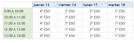 fechas devolucion accede 23 24